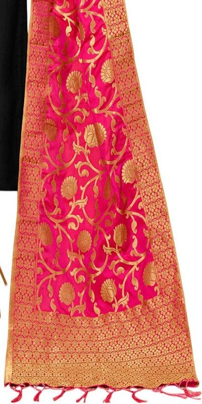 Manvaa Cotton Embroidered Salwar Suit Material  (Semi Stitched)